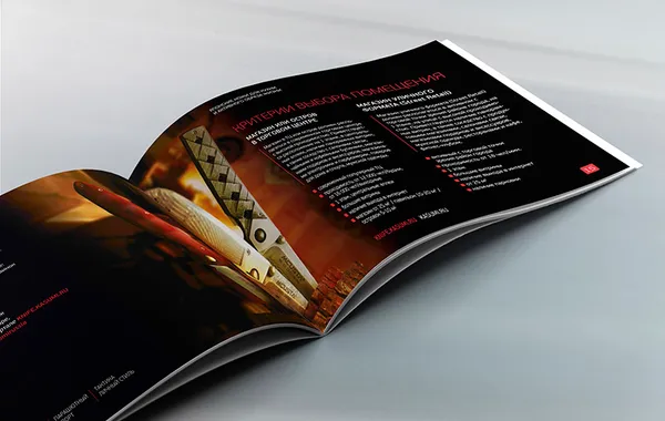 Разворот буклета А5 Предложения для франчайзинговых партнеров