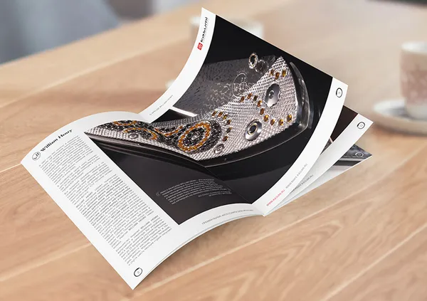 Разворот каталога эксклюзивных ножей