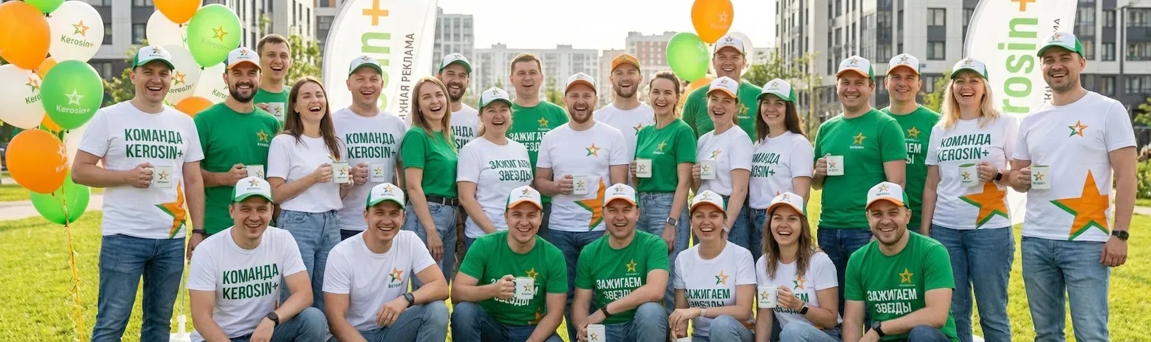 Одежда и аксессуары с фирменной символикой